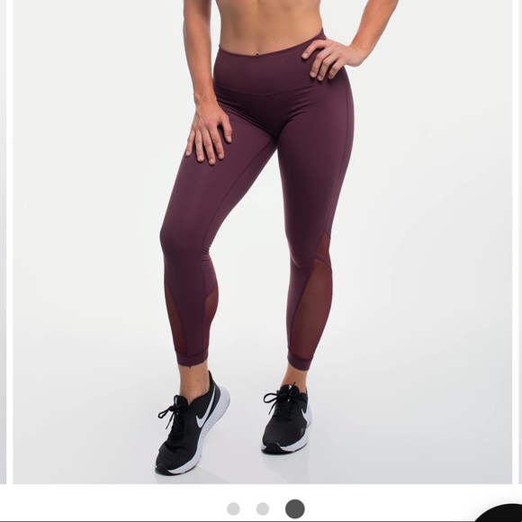 Maroon barbell leggings - Picture 1 of 7